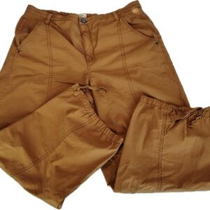 PILCRO by ANTHROPOLOGIE Bronze Cargo Utility Pants Stretch Band Womens XL